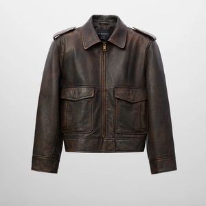 JEN CEBALLOS X MANGO
Pocket leather jacket